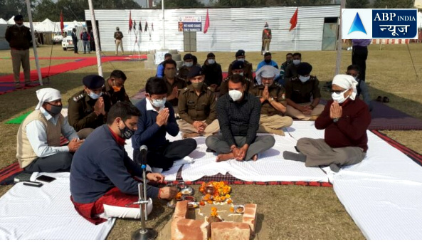 संजय गुंज्याल (मेला आईजी) ने पुलिस लाइन का भूमि पूजन कर उसका शुभारंभ किया