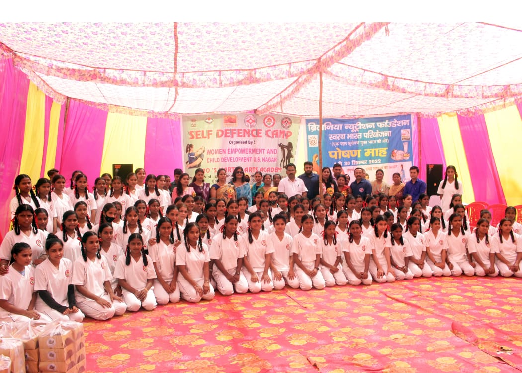 महिला सशक्तिकरण एवं बाल विकास विभाग उधम सिंह नगर द्वारा बेटी बचाओ बेटी पढ़ाओ योजना के अंतर्गत किया गया आत्म सुरक्षा प्रशिक्षण कार्यक्रम का आयोजन