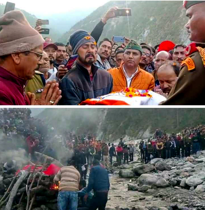 उत्तराखंड के लाल शहीद संजय बिष्ट को नैनीताल में नम आंखों से परिवारजनो एंव क्षेत्रवासियों ने दी अंतिम विदाई,,,,,