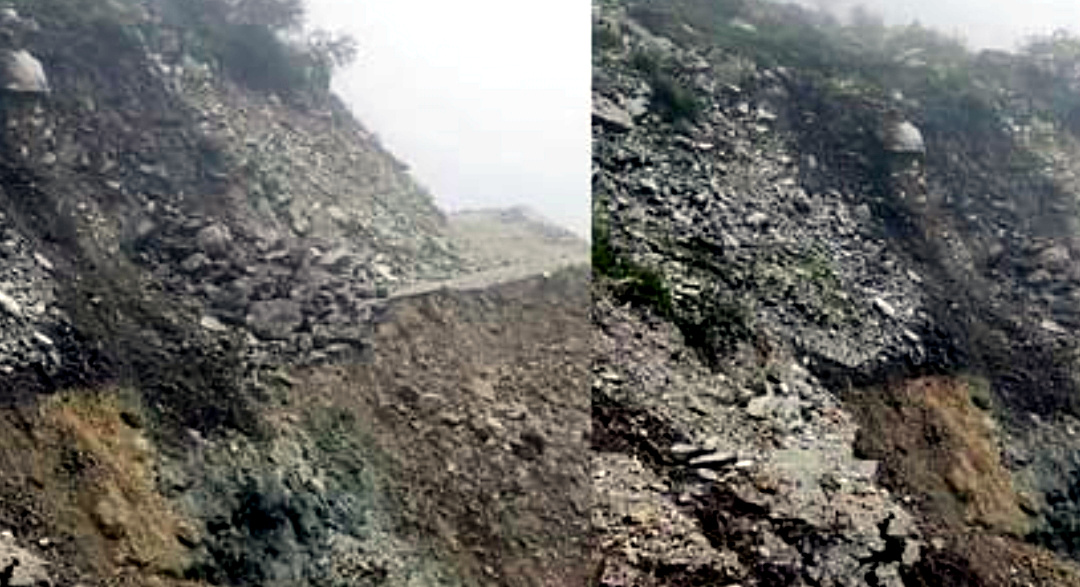 उत्तराखंड भूस्खलन से आला गांव के पास आठ मीटर सड़क क्षतिग्रस्त लगभग 1500 लोग हुए प्रभावित,,,,