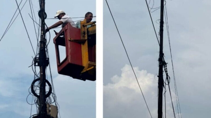 उत्तराखंड नगर निगम, हरिद्वार ने विधिवत अभियान चलाकर स्ट्रीट लाइट के पोलो पर लगे अवैध तारों को हटाया,,,,