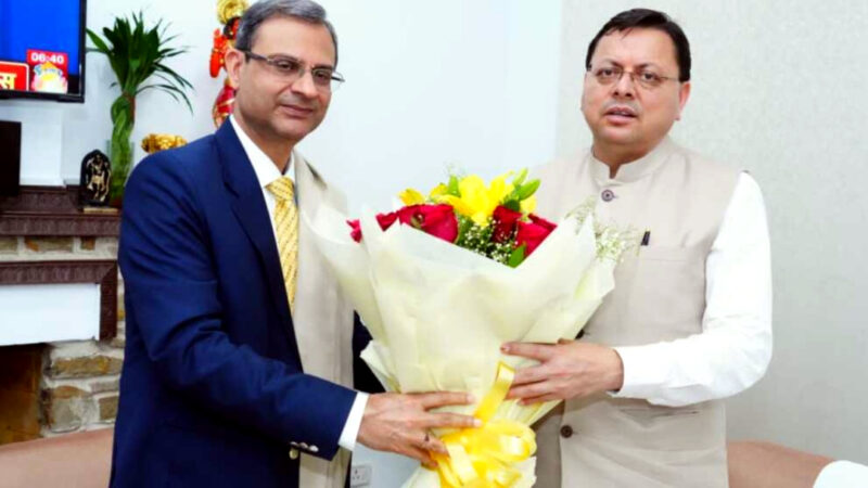 उत्तराखंड मुख्यमंत्री धामी से आरबीआई गवर्नर संजय मल्होत्रा ने मुख्यमंत्री आवास, देहरादून में की शिष्टाचार भेंट,,,