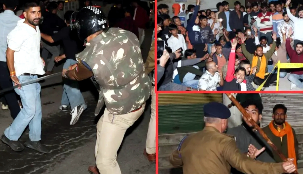 उत्तराखंड हल्द्वानी में मंदिर के पास गोवंश का कटा सिर मिलने पर हुआ बवाल, दुकानों में हुई तोड़-फोड़, पुलिस ने किया लाठीचार्ज,,,,