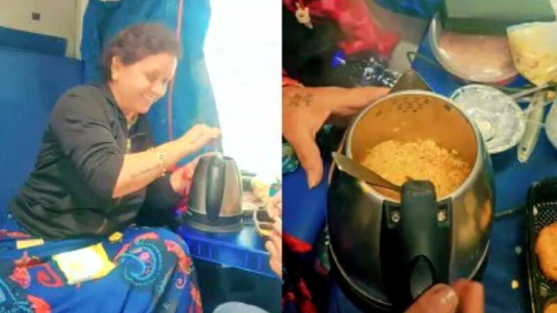 देश- दुनिया, ट्रेन के एसी कोच के अंदर इलेक्ट्रिक केतली में महिला को नूडल्स पकाना पड़ा भारी, रेलवे ने किया आदेश जारी,,,,