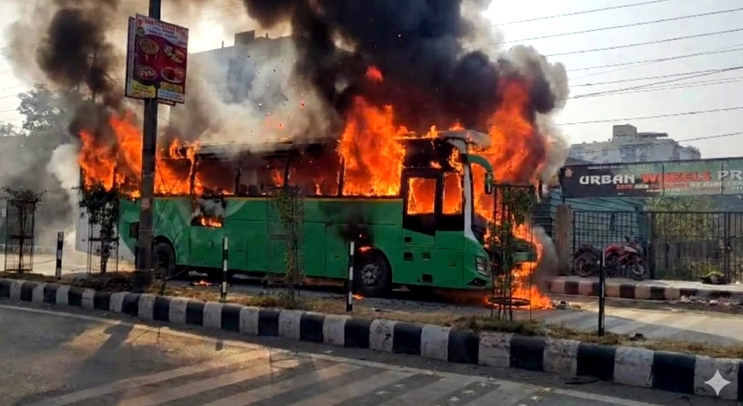 उत्तराखंड में अचानक पर्यटक बस में लगी आग, ट्रैफिक पुलिस और अग्निशमन दल ने मौके पर पहुंचकर बचाई 40 छात्रों की जान,,,,