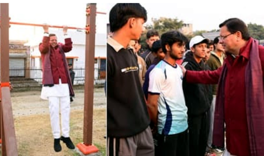 उत्तराखंड मुख्यमंत्री पुष्कर सिंह धामी ने राजधानी में अग्निवीर भर्ती प्रशिक्षण केंद्र का निरीक्षण कर युवाओं से की बातचीत,,,,,